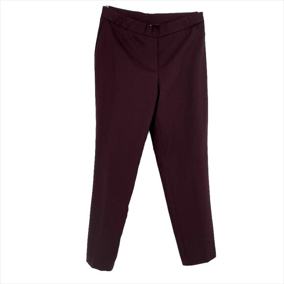 J.Jill Women's Essential Ponte Slim-Leg Pants in Dark Fig Size Medium - Picture 1 of 6